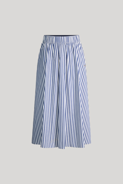 Saskia A-line Skirt in Blue/White Stripes