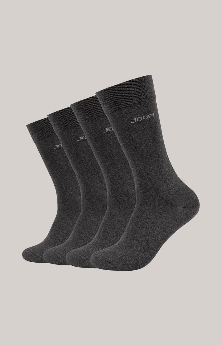 4er-Pack Socken in Anthrazit meliert