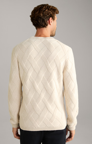 Sweter z domieszką kaszmiru Diamondo, w kolorze beżowym