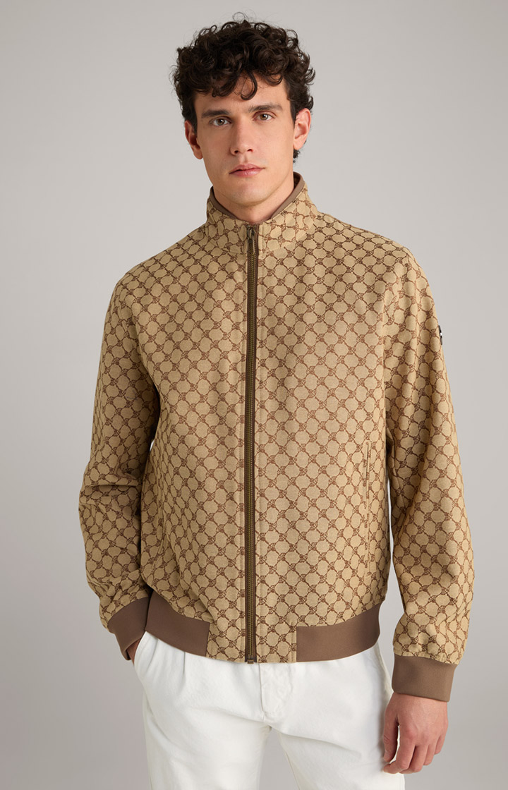 Escor Jacket in a Beige/Brown Pattern