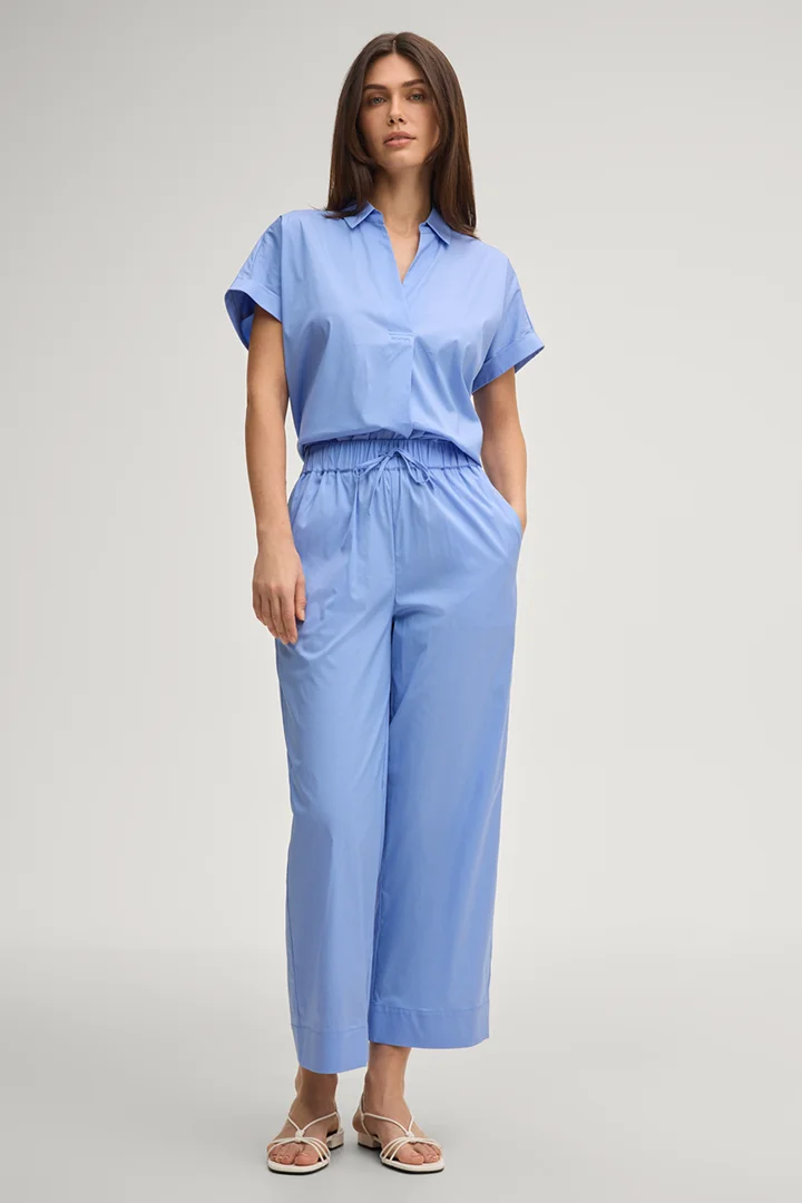 Leads to product detail page "Paloma fabric trousers in blue"