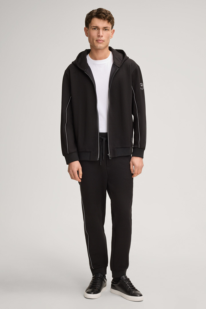 Leads to product detail page "Tizian Hoodie Sweatshirt Jacket in Black"