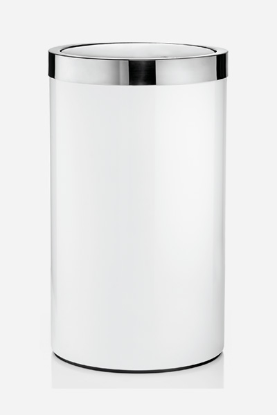 JOOP! CHROMELINE Laundry Bin in Chrome/White
