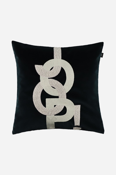 Leads to product detail page "Joop! fabrics studio cushion with fleece filling in black, 50 x 50 cm"
