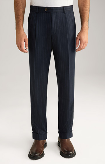 Randar Modular Suit Trousers in Dark Blue Stripes