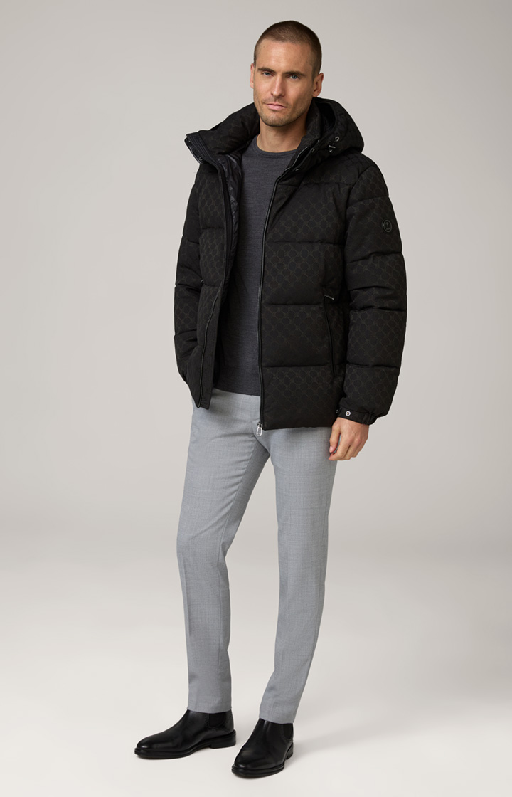 Ambro Cornflower Quilted Jacket in Black