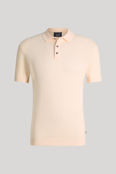 Poloshirt Vanceo in Apricot strukturiert