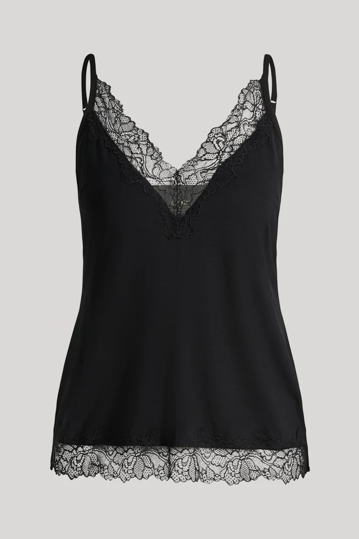 Leads to product detail page "Loungewear top camisole in black"