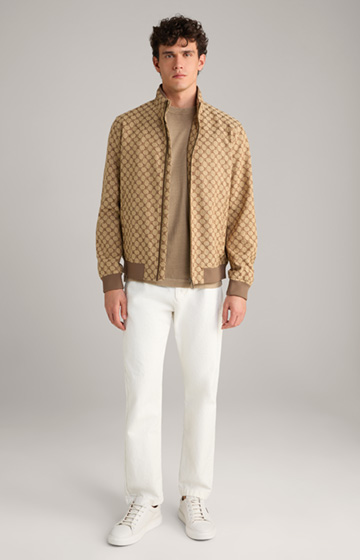 Escor Jacket in a Beige/Brown Pattern
