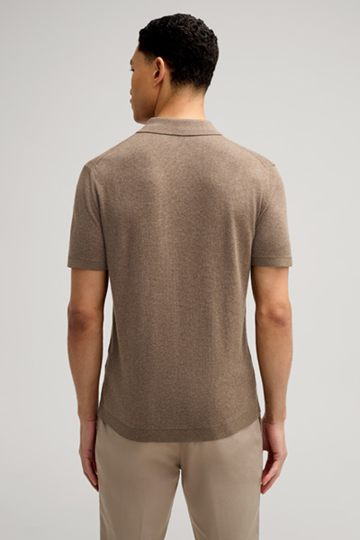 Maliosor Knitted Polo Shirt in Brown