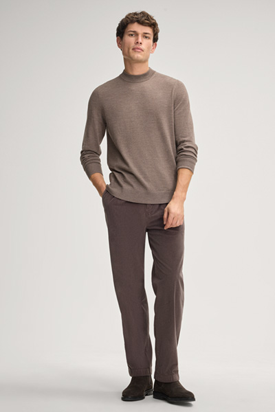 Merinowoll-Pullover Davide in Braun