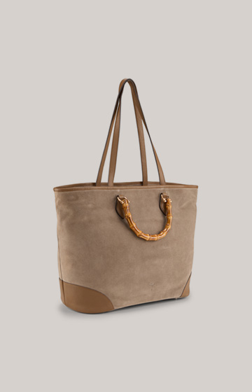 Dolcezza Meryl Velour Shopper in Beige