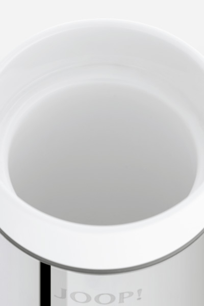 Zahnputzbecher JOOP! CHROMELINE, Chrom/Keramik Weiß