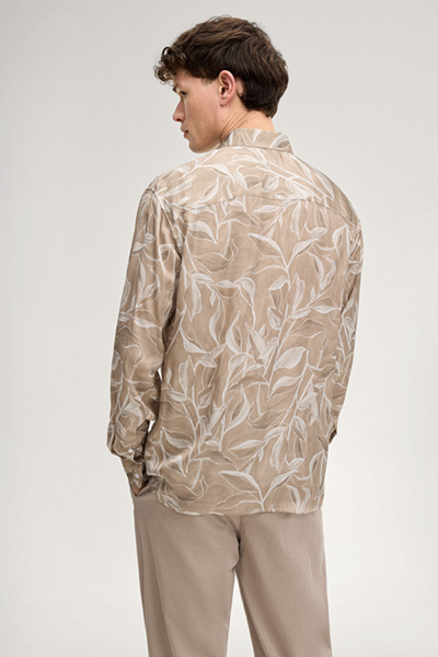 Hemd Matty in Beige gemustert