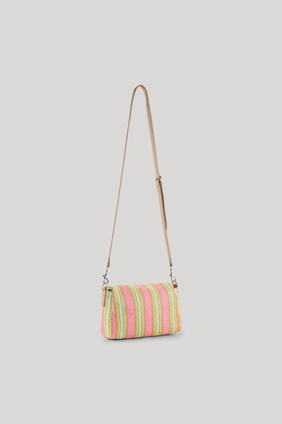 Leads to product detail page "Istria gal shoulder bag in rose and mint stripes"