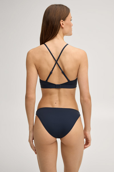 Leads to product detail page "Sparkle beach bikini top in navy"