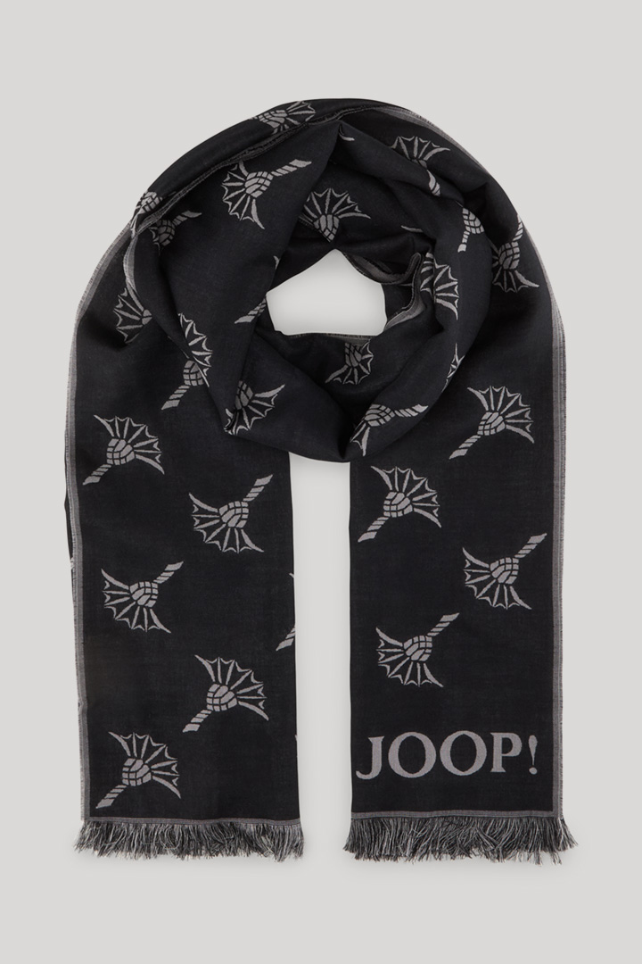Leads to product detail page "Feris Cornflower Scarf in Black"