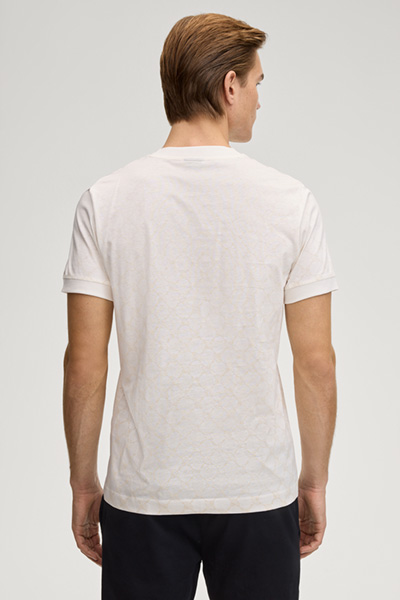 T-Shirt Davison in Offwhite Cornflower