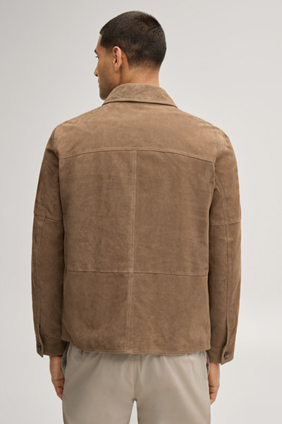 Skórzana kurtka Rill w kolorze taupe