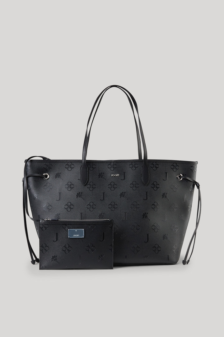 Leads to product detail page "Decoro Stampa Lara XL Shopper in Black"