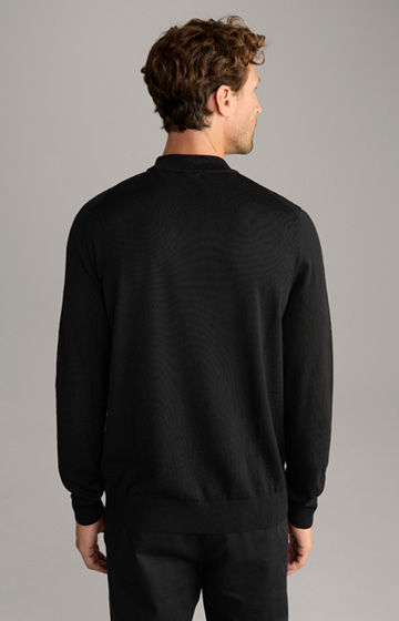Sweter Davide z wełny merino w kolorze czarnym