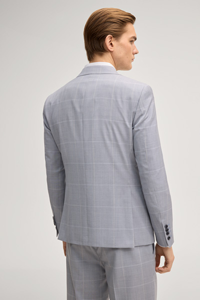 Hodge modular jacket in light blue check