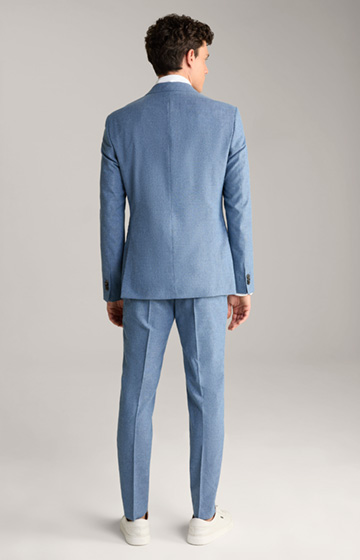 Damon-Gun Suit in Light Blue Textured