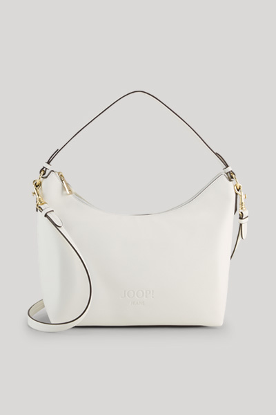 Leads to product detail page "Cuore lettera dalia hobo bag in white"