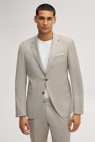 Baukasten-Sakko Herby in Beige meliert