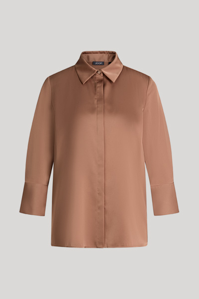 Bärbel satin shirt blouse in light brown