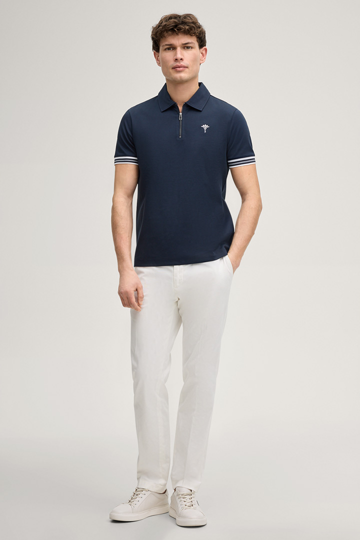 Führt zu Produktdetailseite „Zip-Poloshirt Warley in Navy"