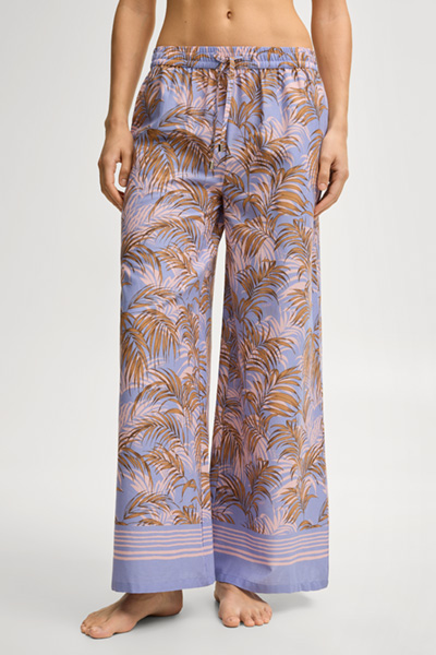 Leads to product detail page "Beachwear fabric trousers Palmeras Beach in lilac/brown"