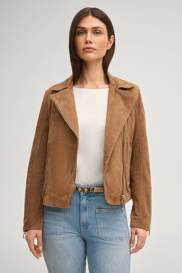 Führt zu Produktdetailseite „Lederjacke Luisa in Hellbraun"