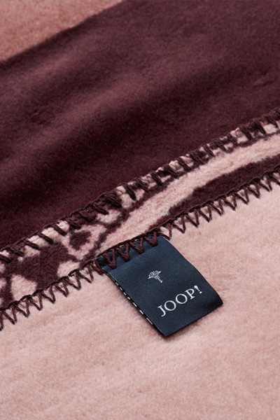 Wohndecke JOOP! PAISLEY STRIPES in Rouge, 150 x 200 cm