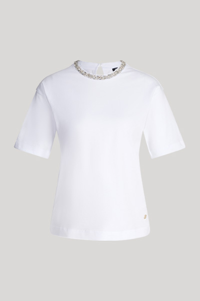 T-Shirt Thei mit Strass in Weiß