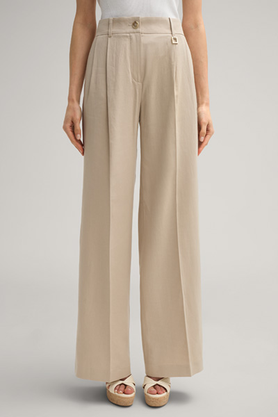 Polly Marlene Trousers in Beige