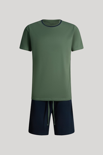 Pyjama set in olive/navy