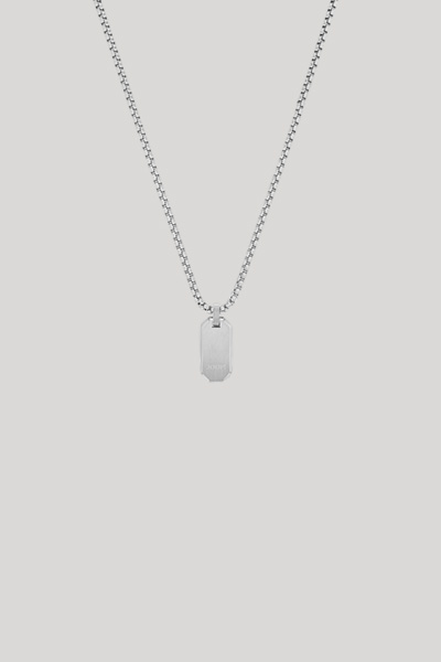 Leads to product detail page "Necklace with stainless steel pendant in silver"