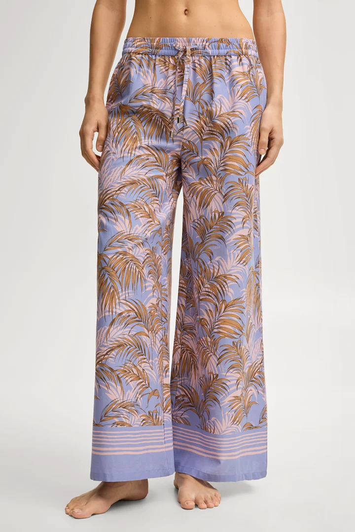 Leads to product detail page "Beachwear fabric trousers Palmeras Beach in lilac/brown"
