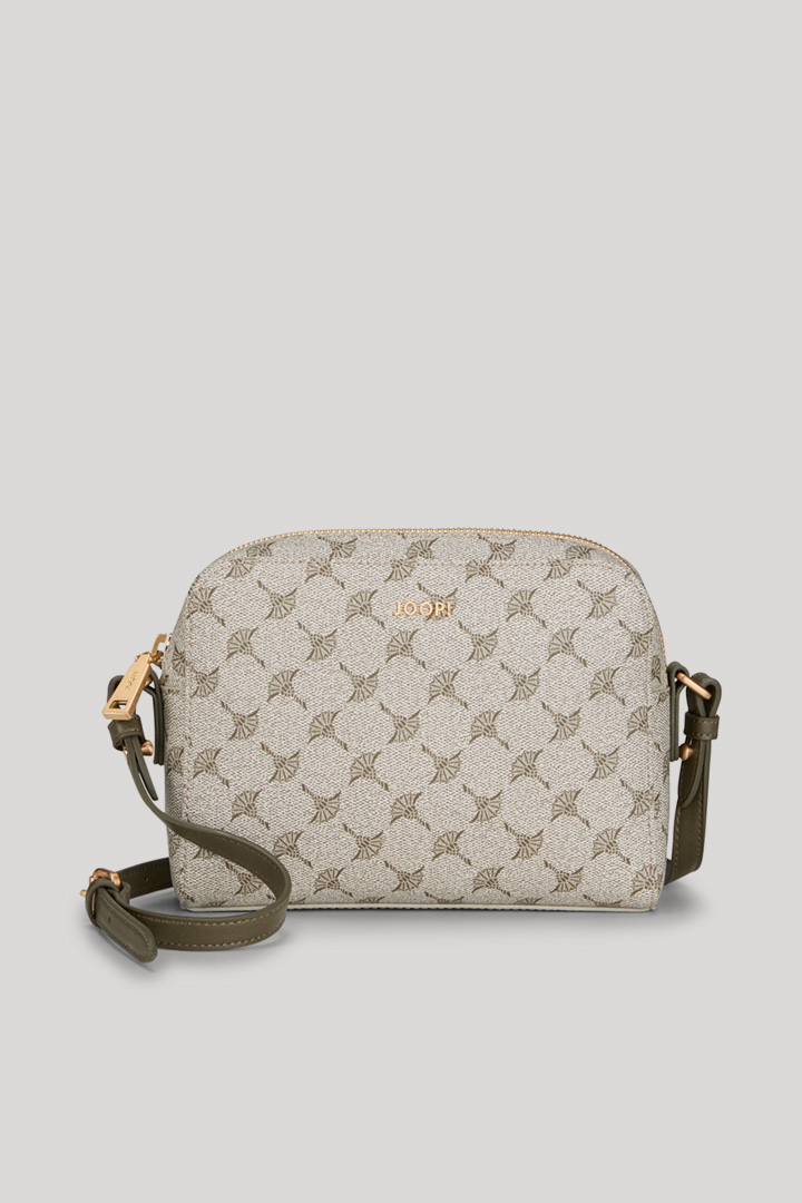 Leads to product detail page "Mazzolino Cloe Cornflower Shoulder Bag in Khaki"