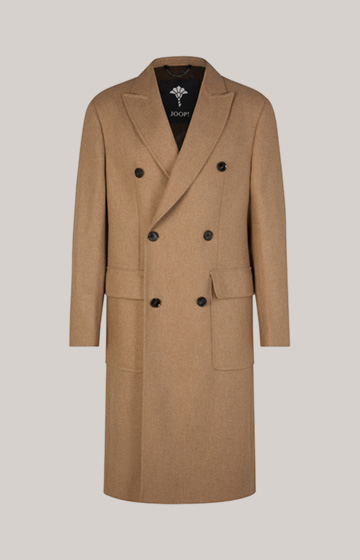 Lando Wool Blend Coat in Beige