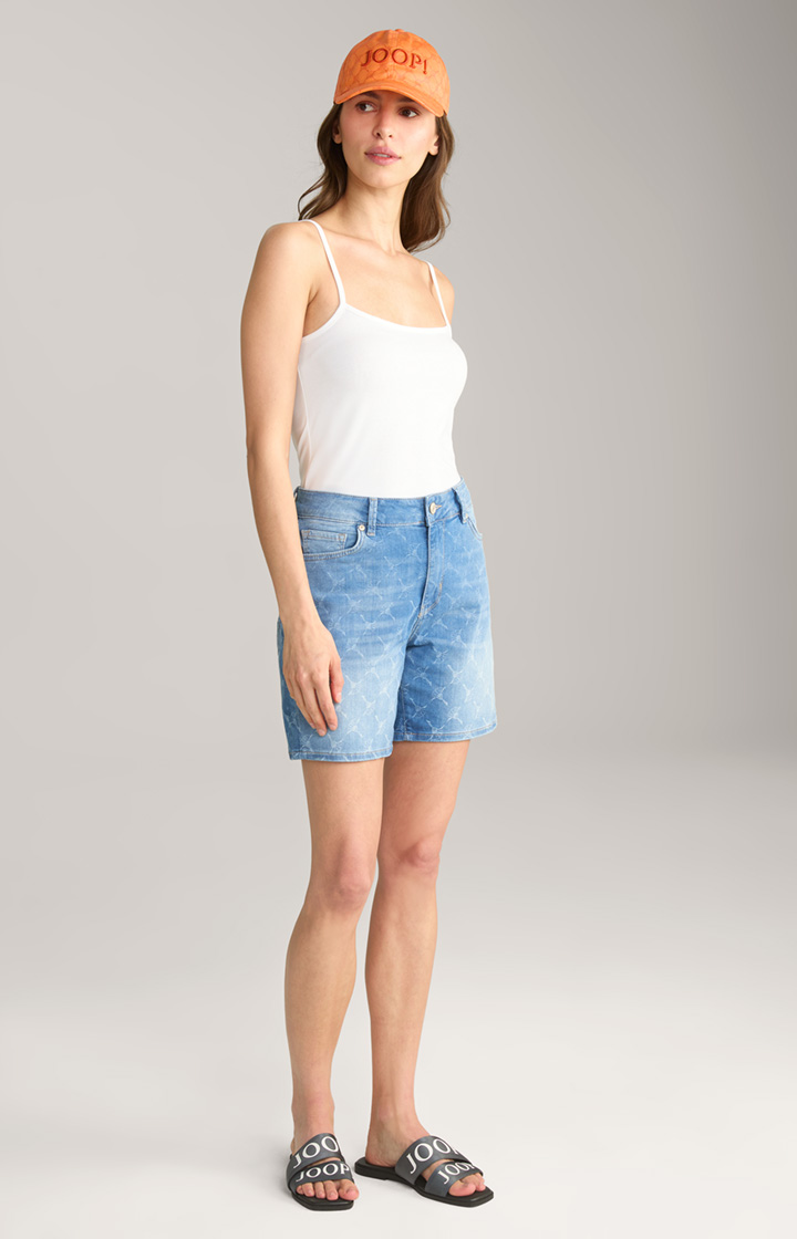 Jeans-Shorts in Blue Washed