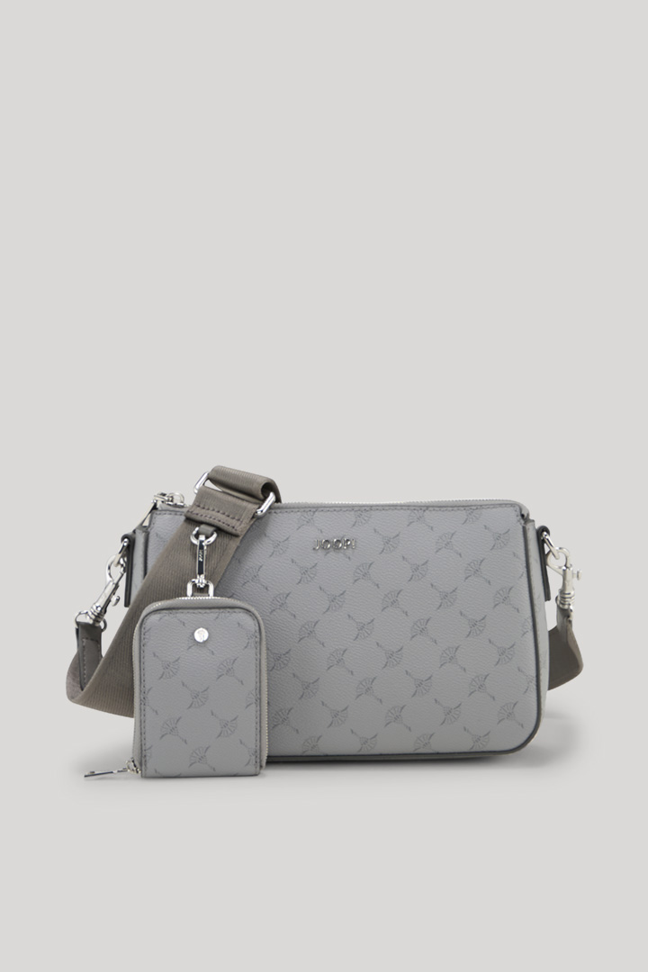 Führt zu Produktdetailseite „Schultertasche Cortina Jasmina in Hellgrau gemustert"