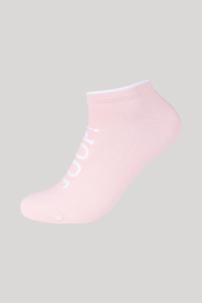 Leads to product detail page "3-pack of unisex premium sneaker socks in white/pink/light grey"