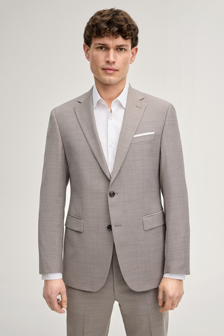 Führt zu Produktdetailseite „Baukasten-Sakko Finch in Braun meliert"