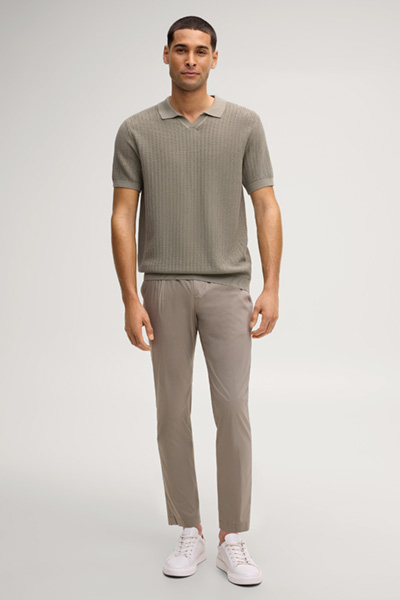 Dzianinowa koszulka polo Baoron w kolorze khaki