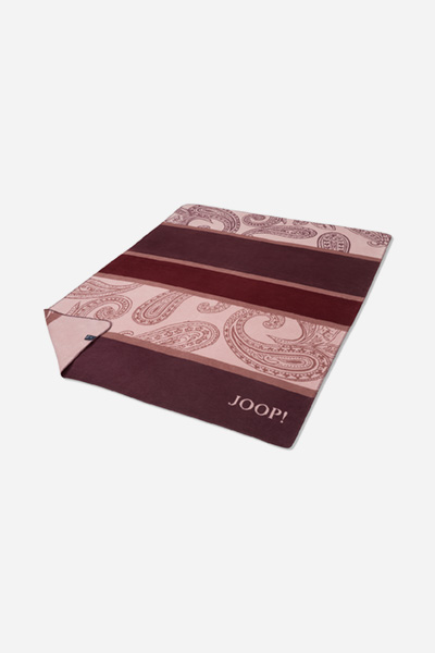 Wohndecke JOOP! PAISLEY STRIPES in Rouge, 150 x 200 cm