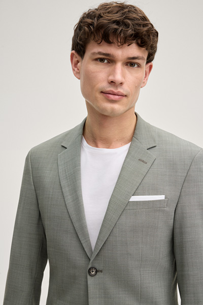 Damon-Gun Suit in Green Melange