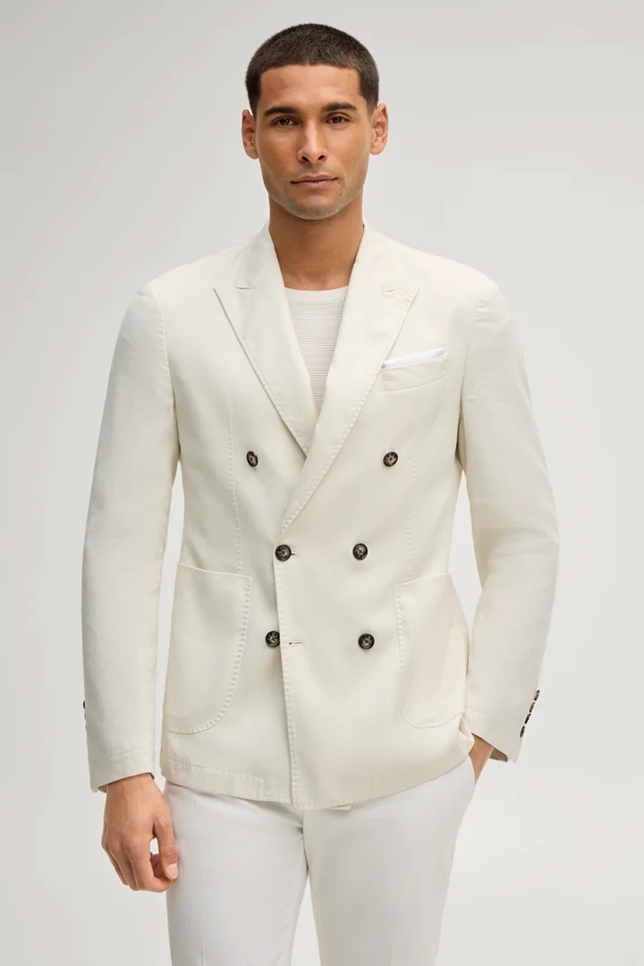 Leads to product detail page "Heazy double-breasted jacket in off-white"