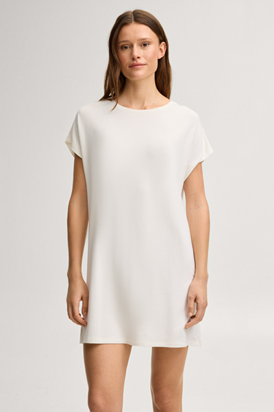 Leads to product detail page "Loungewear Long Shirt Soft Comfort in Off-White"